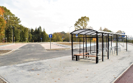 Zdjęcie przedstawia centrum przesiadkowe przy ul. Parkowej w Goczałkowicach-Zdroju